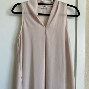 Everly: Creme tank top blouse v-neck